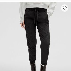NWOT; worn twice; lululemon Black Jogger Pants; size 8
